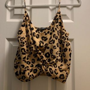Cheetah print tank top